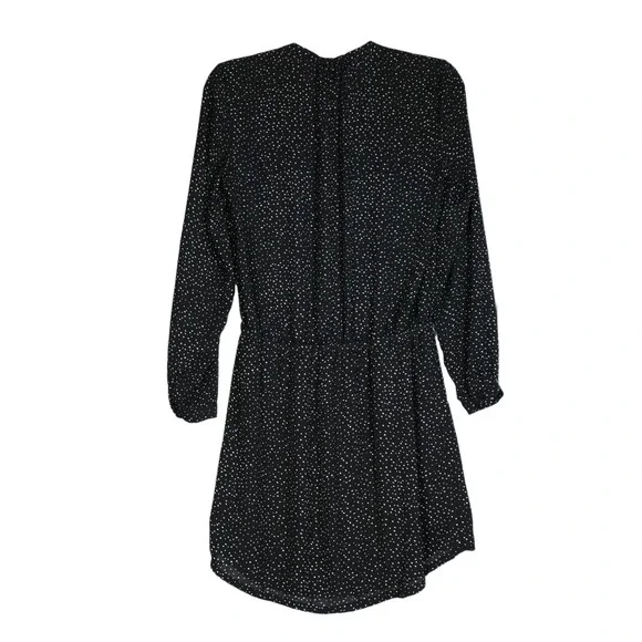 Hilary Radley Black Shirt Dress Womens Size XS Elastic Drawstring Long Sleeve - Picture 5 of 9